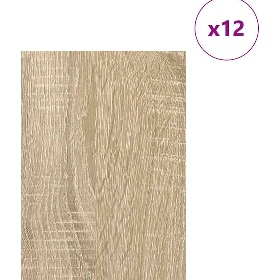 vidaXL Decorpanelen 12 st Sonoma Eiken 21 x 30 x 0,27 cm Bewerkt hout