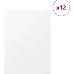 vidaXL Decorpanelen 12 st Wit 30 x 42 x 0,27 cm Bewerkt hout