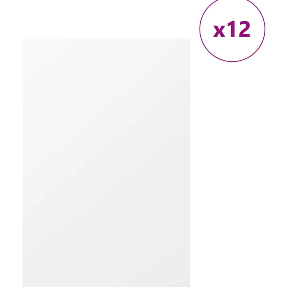 vidaXL Decorpanelen 12 st Wit 40 x 60 x 0,27 cm Bewerkt hout