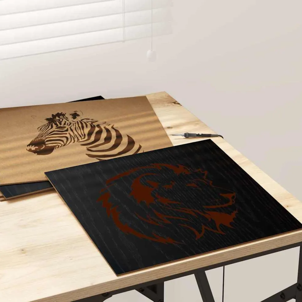 vidaXL Decorpanelen 12 st Zwart Eiken 30 x 30 x 0,27 cm Bewerkt hout