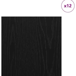 vidaXL Decorpanelen 12 st Zwart Eiken 30 x 30 x 0,27 cm Bewerkt hout
