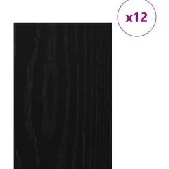 vidaXL Decorpanelen 12 st Zwart eiken 40 x 60 x 0,27 cm Bewerkt hout