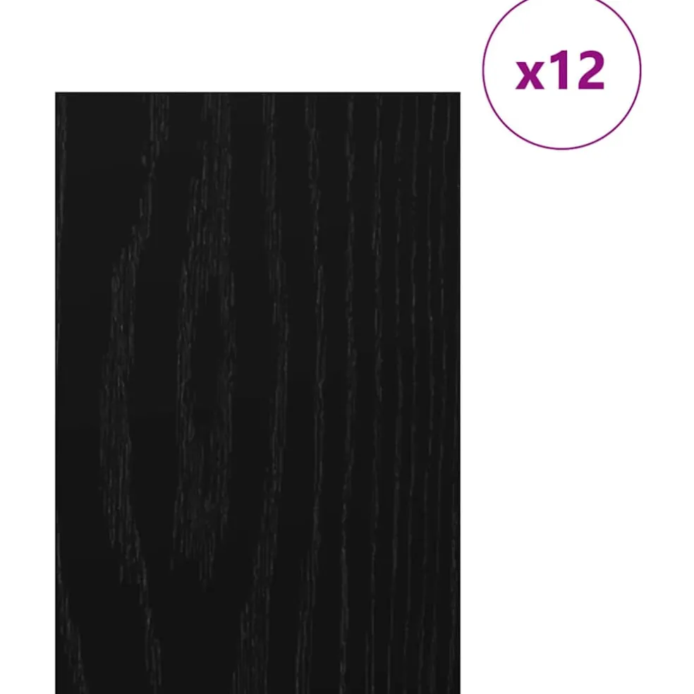 vidaXL Decorpanelen 12 st Zwart eiken 40 x 60 x 0,27 cm Bewerkt hout