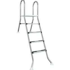 vidaXL Deels ingegraven zwembadtrap 195 x 116 cm 4-traps