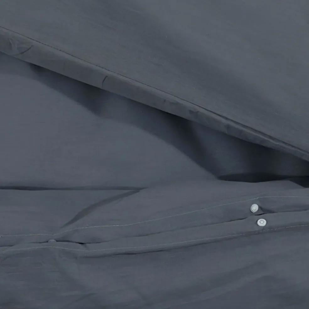 vidaXL Dekbedovertrekset lichtgewicht 140x200 cm microvezel antraciet