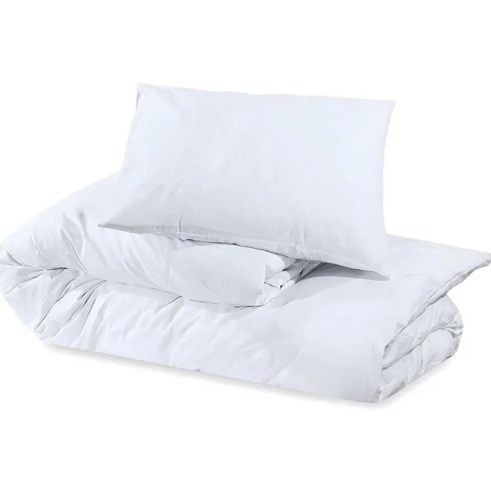 vidaXL Dekbedovertrekset lichtgewicht 140x200 cm microvezel wit