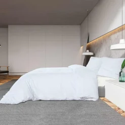 vidaXL Dekbedovertrekset lichtgewicht 140x200 cm microvezel wit