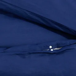 vidaXL Dekbedovertrekset 140x200 cm microvezel marineblauw