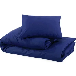 vidaXL Dekbedovertrekset 140x200 cm microvezel marineblauw