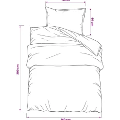 vidaXL Dekbedovertrekset 140x200 cm katoen roze