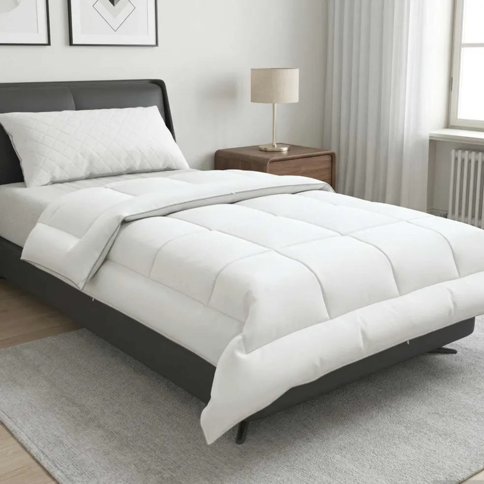 vidaXL Dekbed 137x200 cm 4 seizoenen 300 GSM Australisch Wol Wit