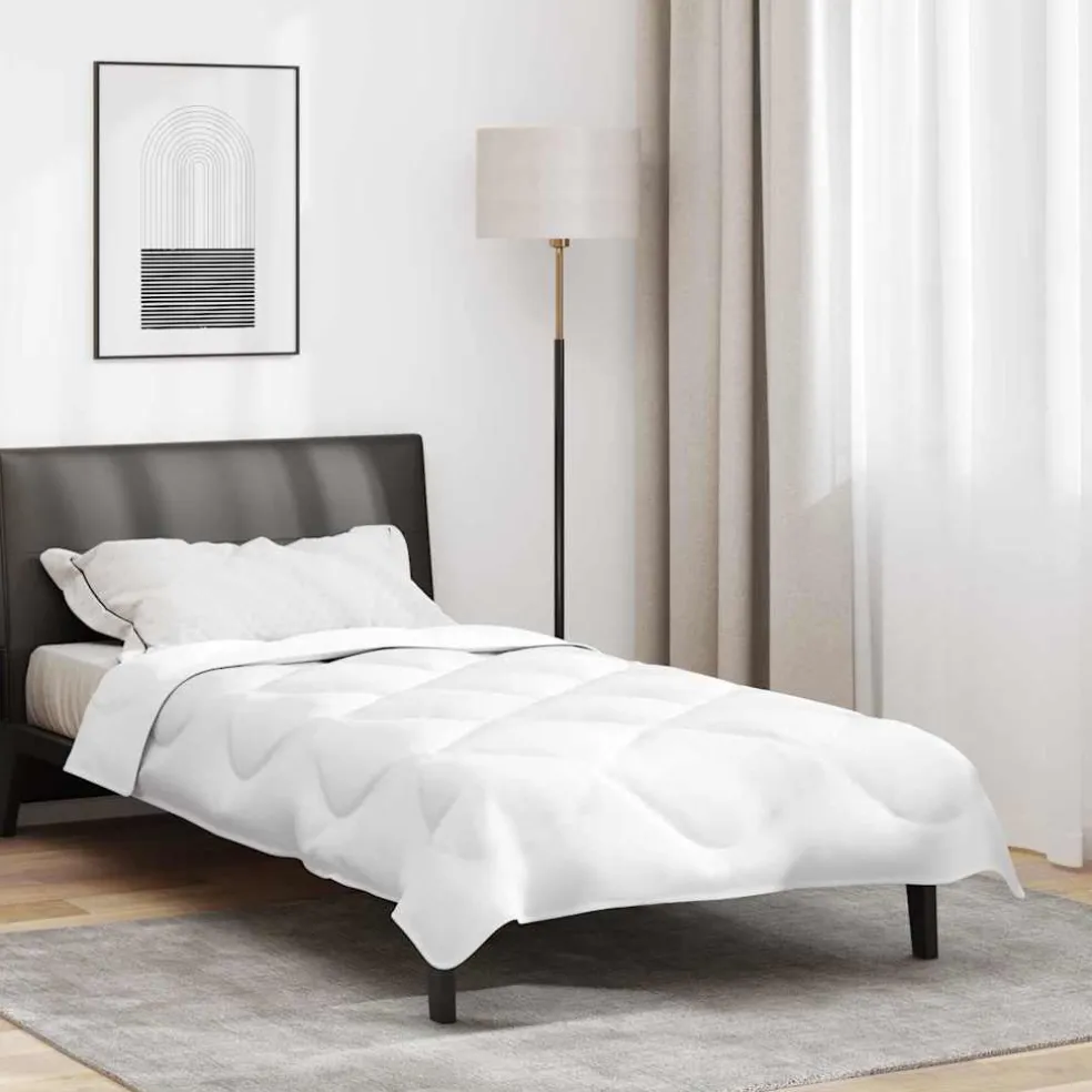 vidaXL Dekbed 200 x 135 x 4 cm Nee Polyester Wit Ademend