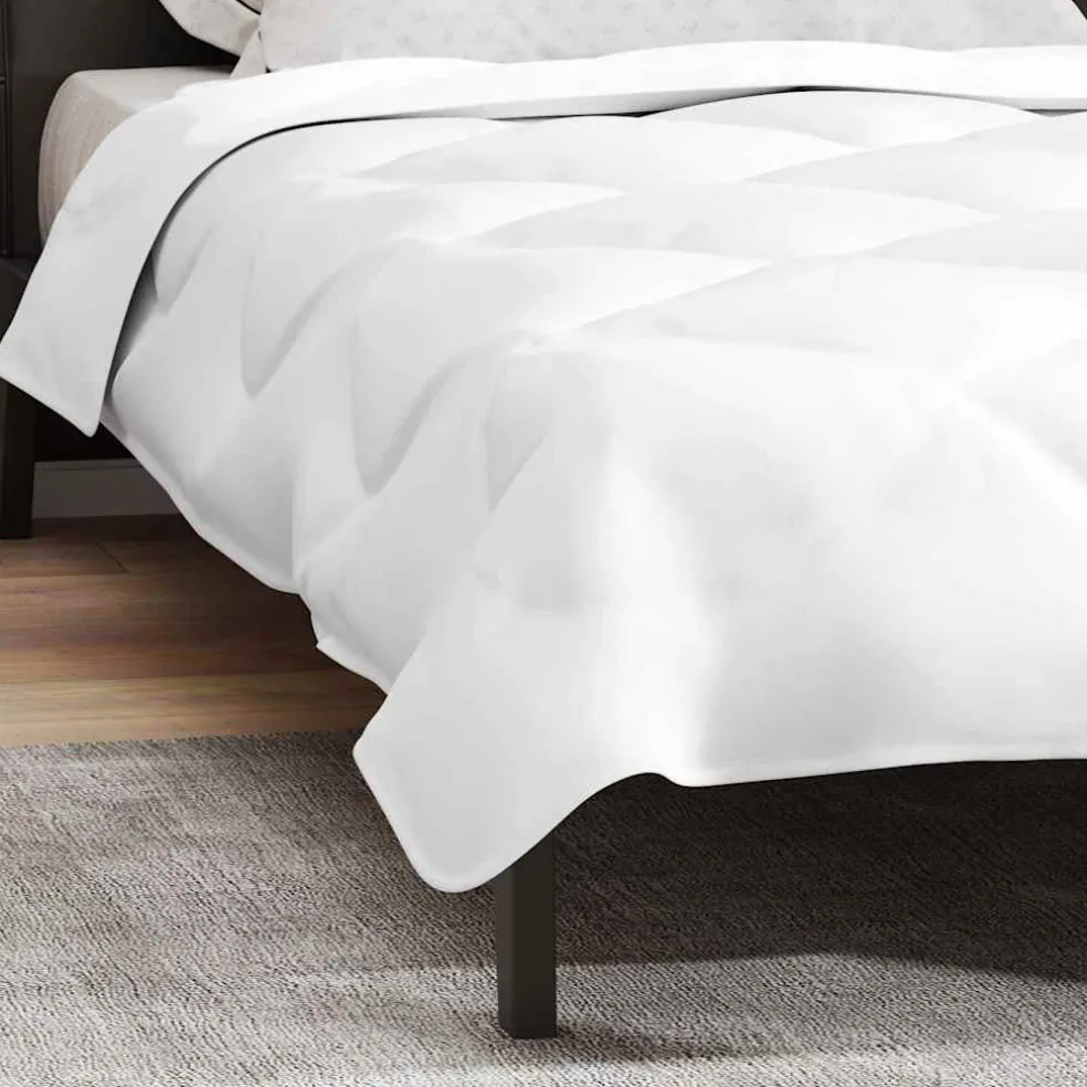 vidaXL Dekbed 200 x 135 x 4 cm Nee Polyester Wit Ademend