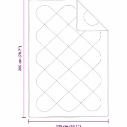 vidaXL Dekbed 200 x 135 x 4 cm Nee Polyester Wit Ademend