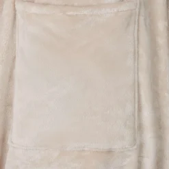 vidaXL Deken hoodie Beige F Flanel