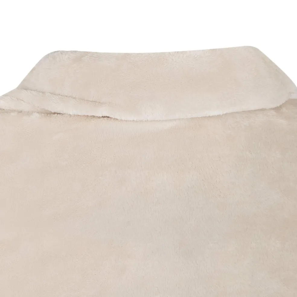 vidaXL Deken hoodie Beige F Flanel