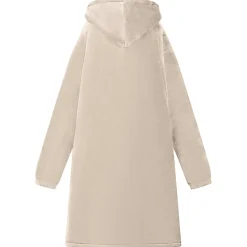 vidaXL Deken hoodie Beige M Fleece en Flanel