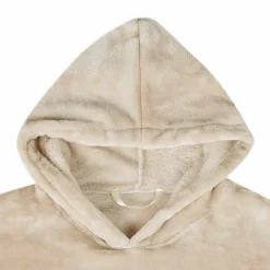 vidaXL Deken hoodie Beige S Flanel