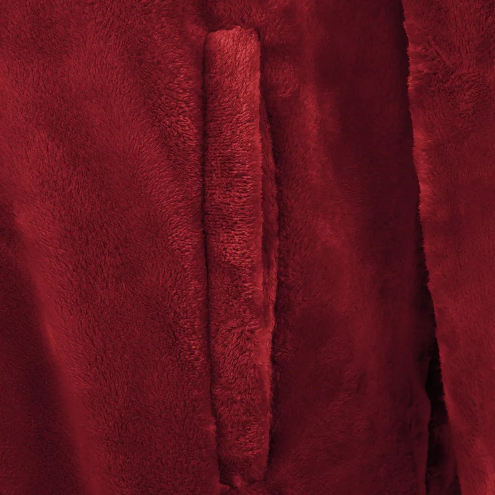 vidaXL Deken hoodie Bordeaux Rood S Flanel