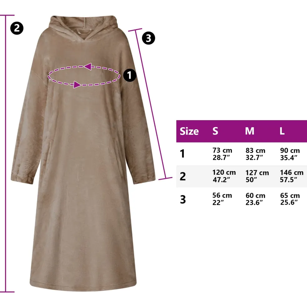 vidaXL Deken hoodie Camel S Flanel
