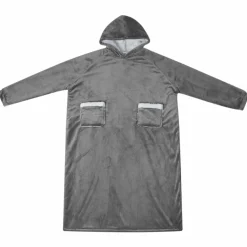 vidaXL Deken hoodie Donkergrijs M Fleece en Flanel