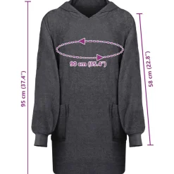 vidaXL Deken hoodie KINN Antraciet L Katoen