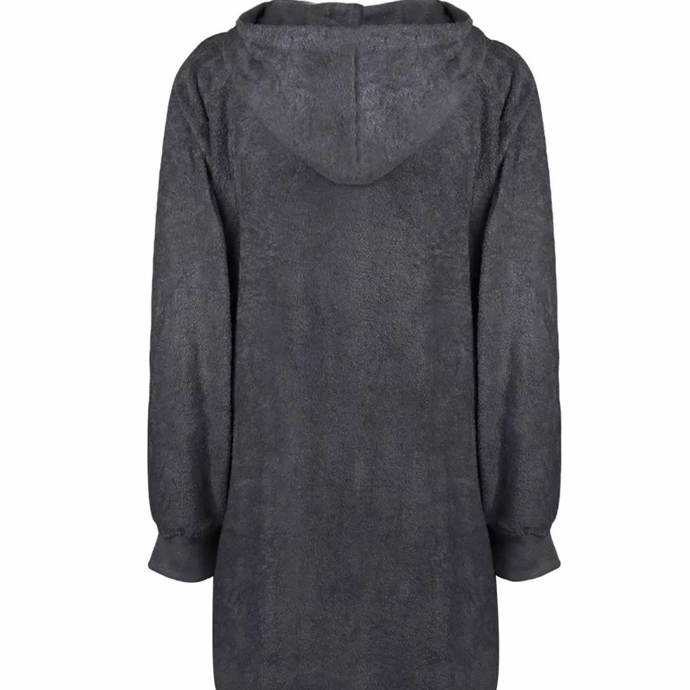 vidaXL Deken hoodie KINN Antraciet L Katoen