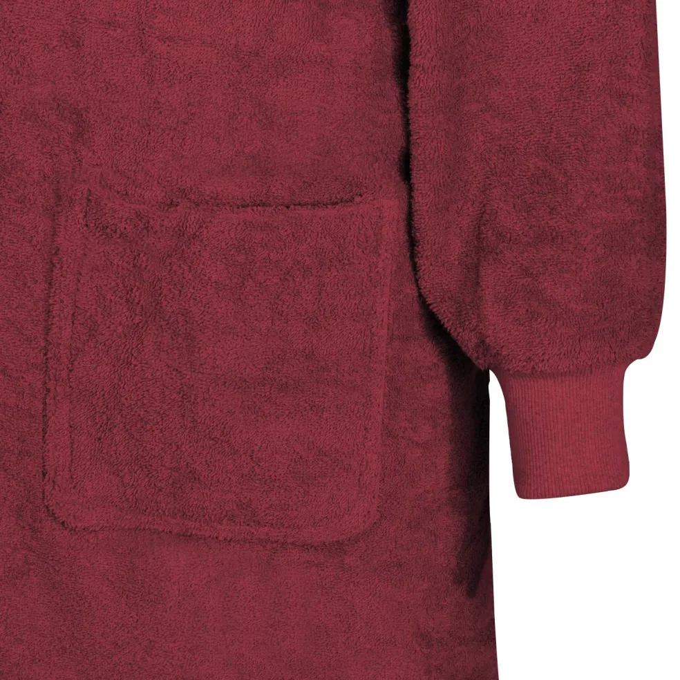 vidaXL Deken hoodie KINN Rood L Katoen