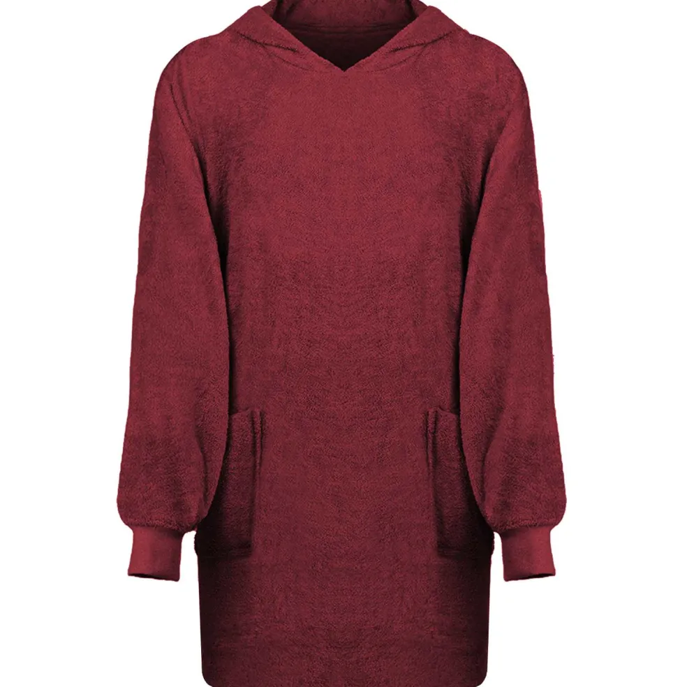 vidaXL Deken hoodie KINN Rood L Katoen