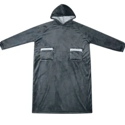 vidaXL Deken hoodie Marineblauw M Fleece en Flanel
