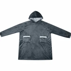 vidaXL Deken hoodie Marineblauw M Fleece en Flanel
