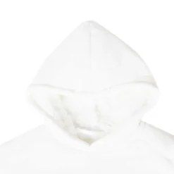 vidaXL Deken hoodie Wit M Fleece en Flanel