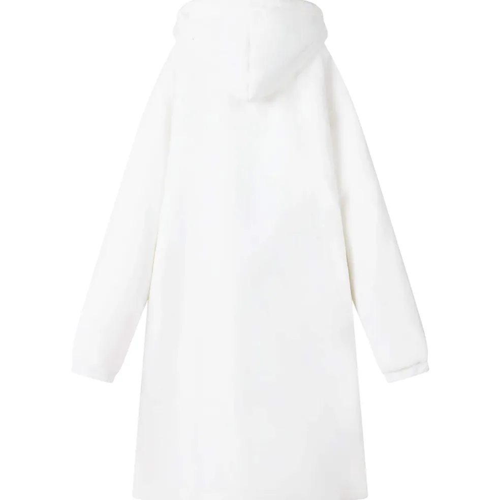 vidaXL Deken hoodie Wit M Fleece en Flanel