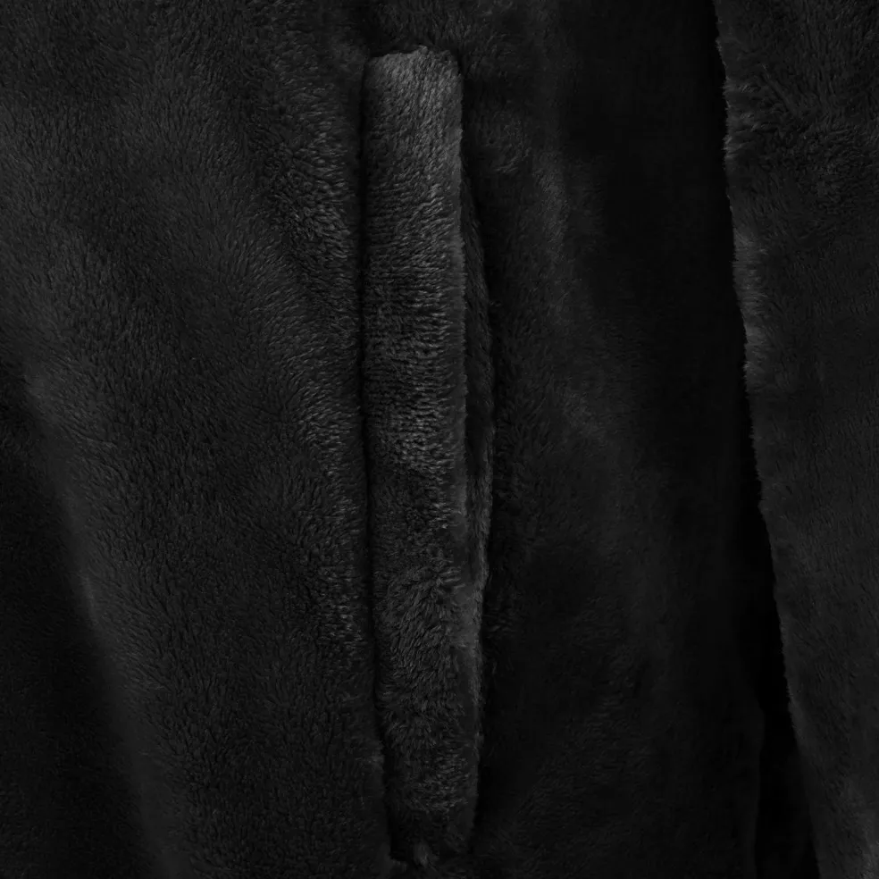 vidaXL Deken hoodie Zwart S Flanel