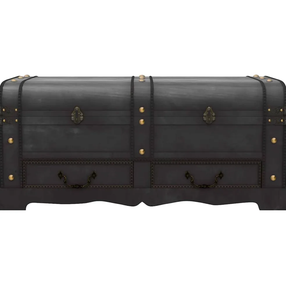 vidaXL Dekenkist 90x51x42 cm hout zwart