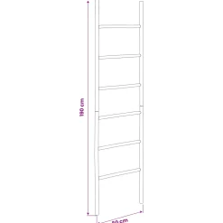 vidaXL Deken Ladder Zwart 50 x 190 cm Bamboe