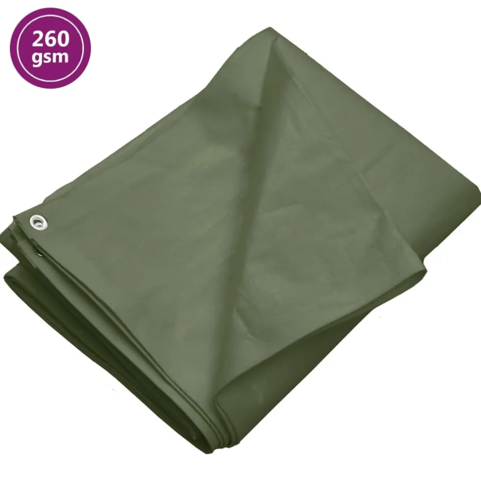 vidaXL Dekzeil 260 g/m² 2x3 m HDPE groen