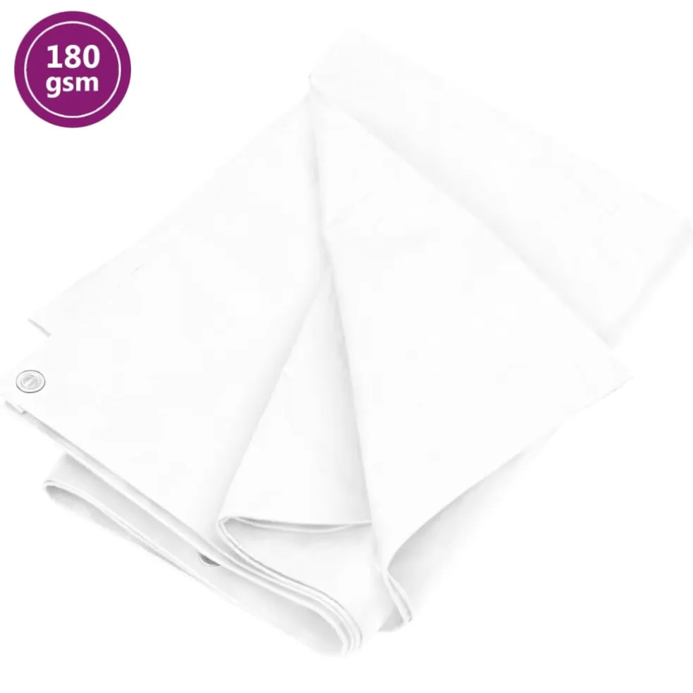 vidaXL Dekzeil 180 g/m² 2x3 m HDPE wit
