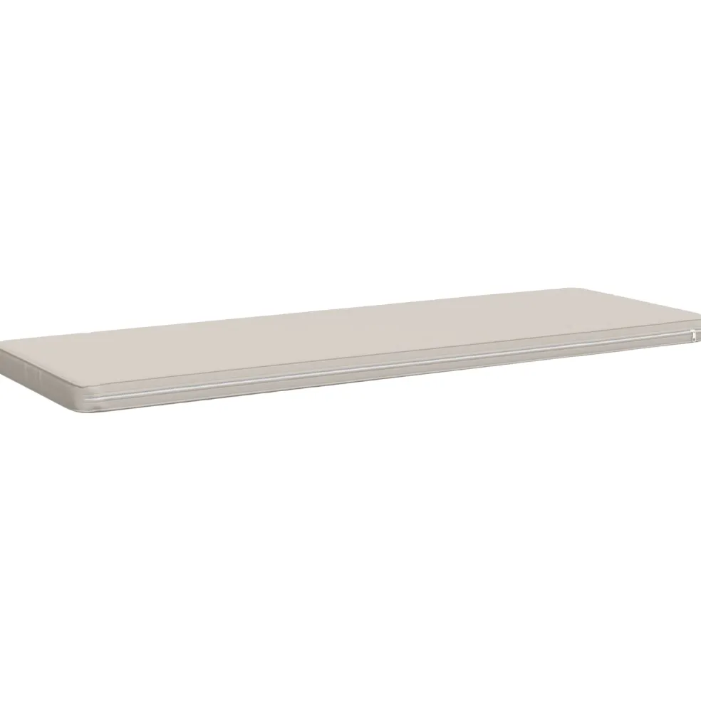 vidaXL 1-delig Bankkussen VUGHT 100% Polyester Wit 140 x 50 x 5 cm