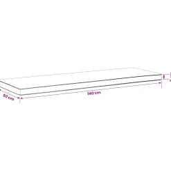 vidaXL 1-delig Bankkussen VUGHT 100% Polyester Wit 140 x 50 x 5 cm