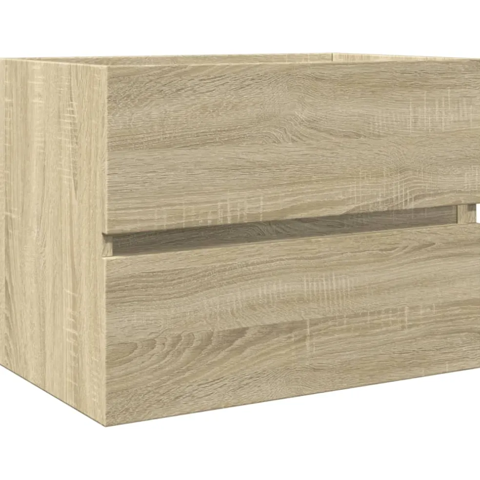 vidaXL 2-delige Badkamermeubelset keramiek en bewerkt hout