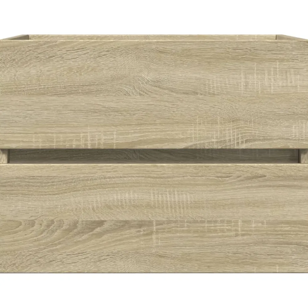 vidaXL 2-delige Badkamermeubelset keramiek en bewerkt hout