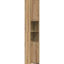 vidaXL 4-delige Badkamermeubelset bewerkt hout artisanaal eikenkleur