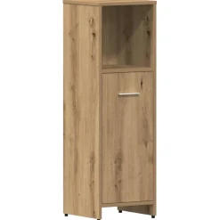 vidaXL 4-delige Badkamermeubelset bewerkt hout artisanaal eikenkleur