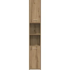 vidaXL 4-delige Badkamermeubelset bewerkt hout artisanaal eikenkleur