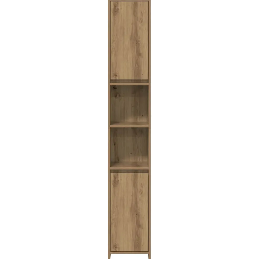 vidaXL 3-delige Badkamermeubelset bewerkt hout artisanaal eikenkleur