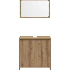 vidaXL 3-delige Badkamermeubelset bewerkt hout artisanaal eikenkleur