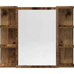 vidaXL 4-delige Badkamermeubelset bewerkt hout oud houtkleurig