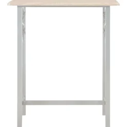 vidaXL 3-delige Barset hout en staal