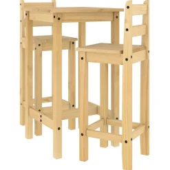 vidaXL 3-delige Barset massief grenenhout